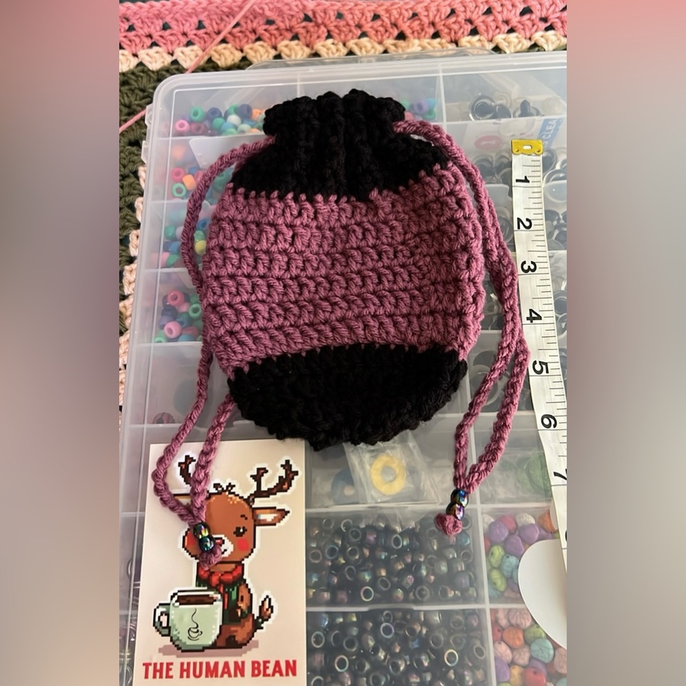 Crocheted Drawstring Bag 🌟 - Picture 2 of 3